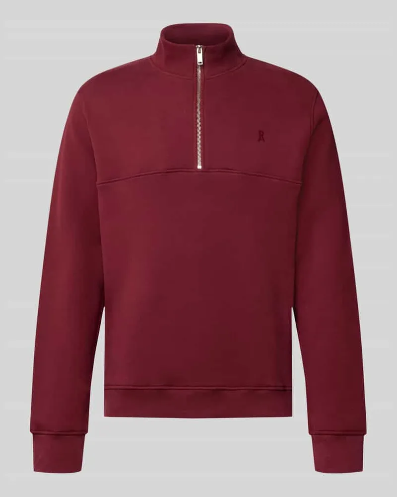 Armedangels Regular Fit Troyer aus reiner Baumwolle Modell 'WAARLO Kirsche