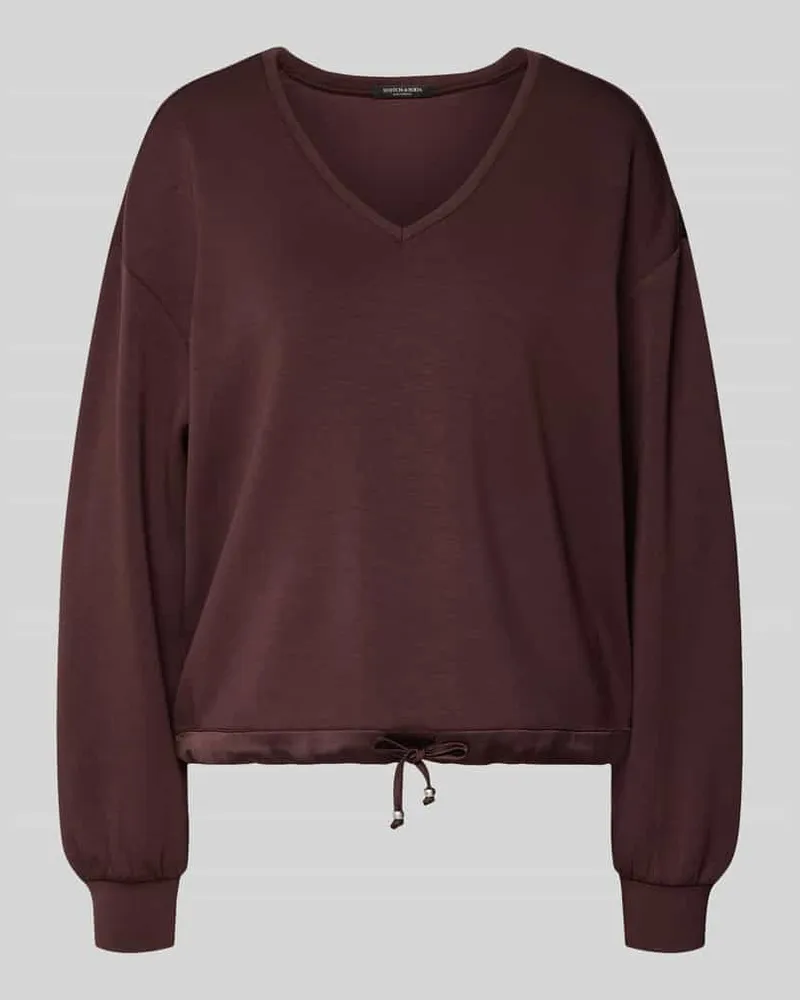 Scotch&Soda Sweatshirt mit V-Ausschnitt Schoko