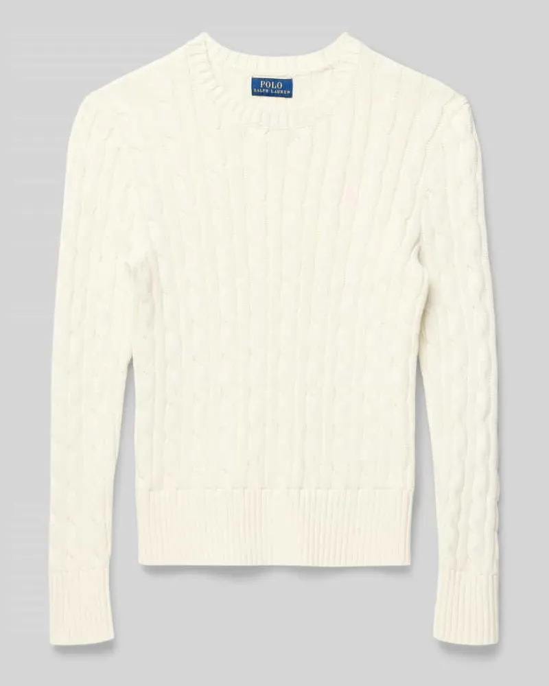 Ralph Lauren Regular Fit Pullover aus reiner Baumwolle Weiss