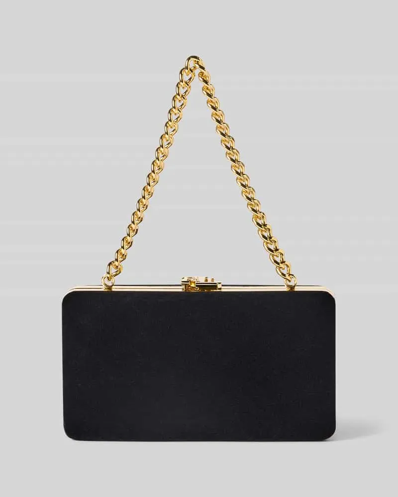 Ralph Lauren Clutch mit Tragehenkel und Klickverschluss Black