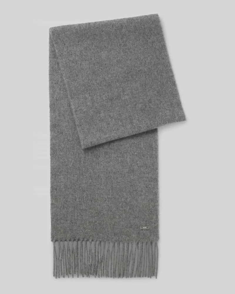 HUGO BOSS Schal aus reinem Kaschmir Hellgrau
