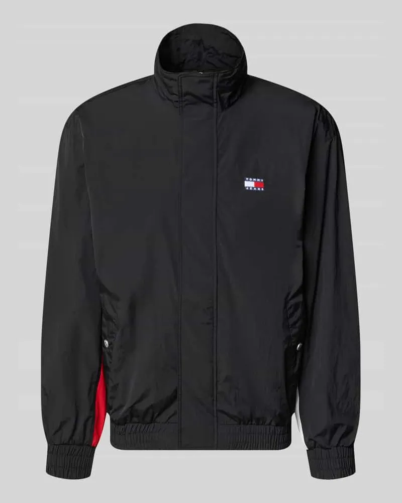 Tommy Hilfiger Regular Fit Blouson mit Logo-Stitching Black