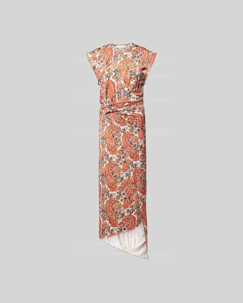 Paco Rabanne Maxikleid mit Rundhalsausschnitt Orange