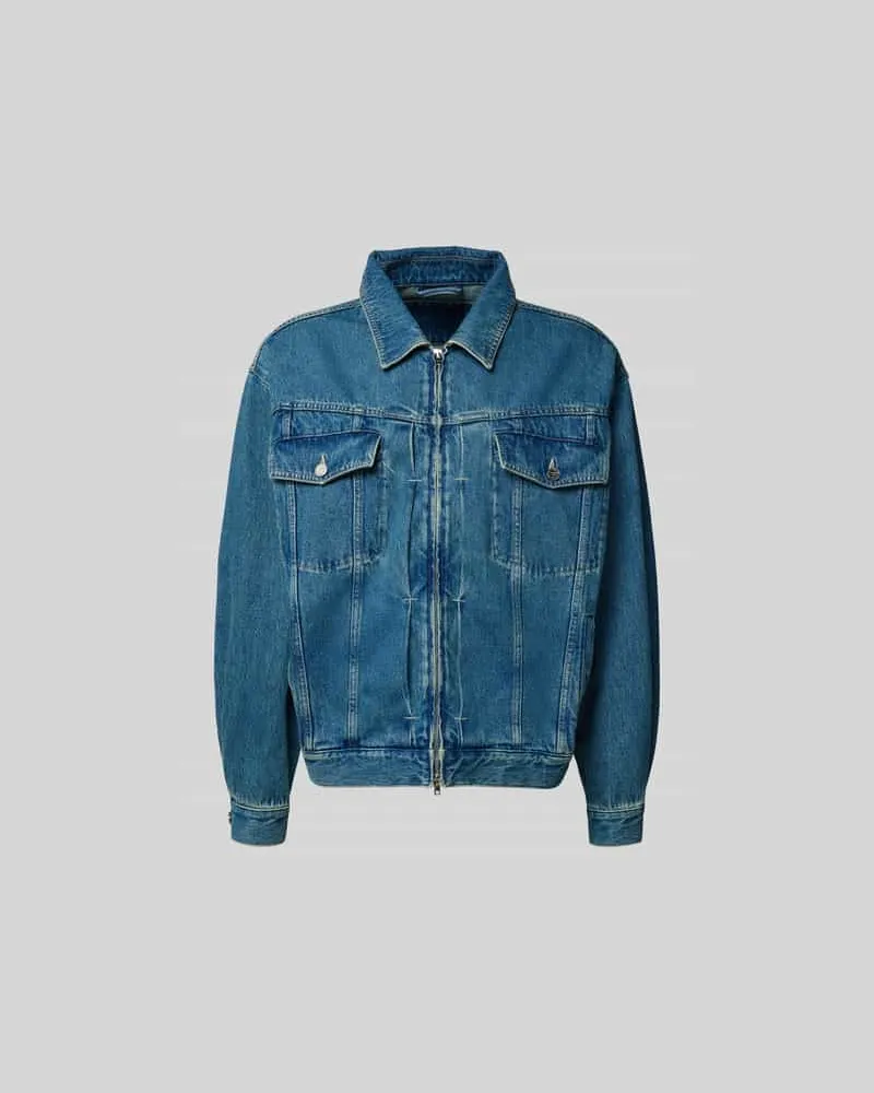 VETEMENTS Jeansjacke mit Reißverschluss Jeansblau