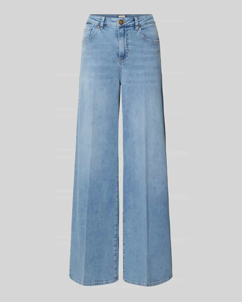 SEDUCTIVE  Wide Leg Jeans mit Bügelfalten Modell 'MAURY Hellblau