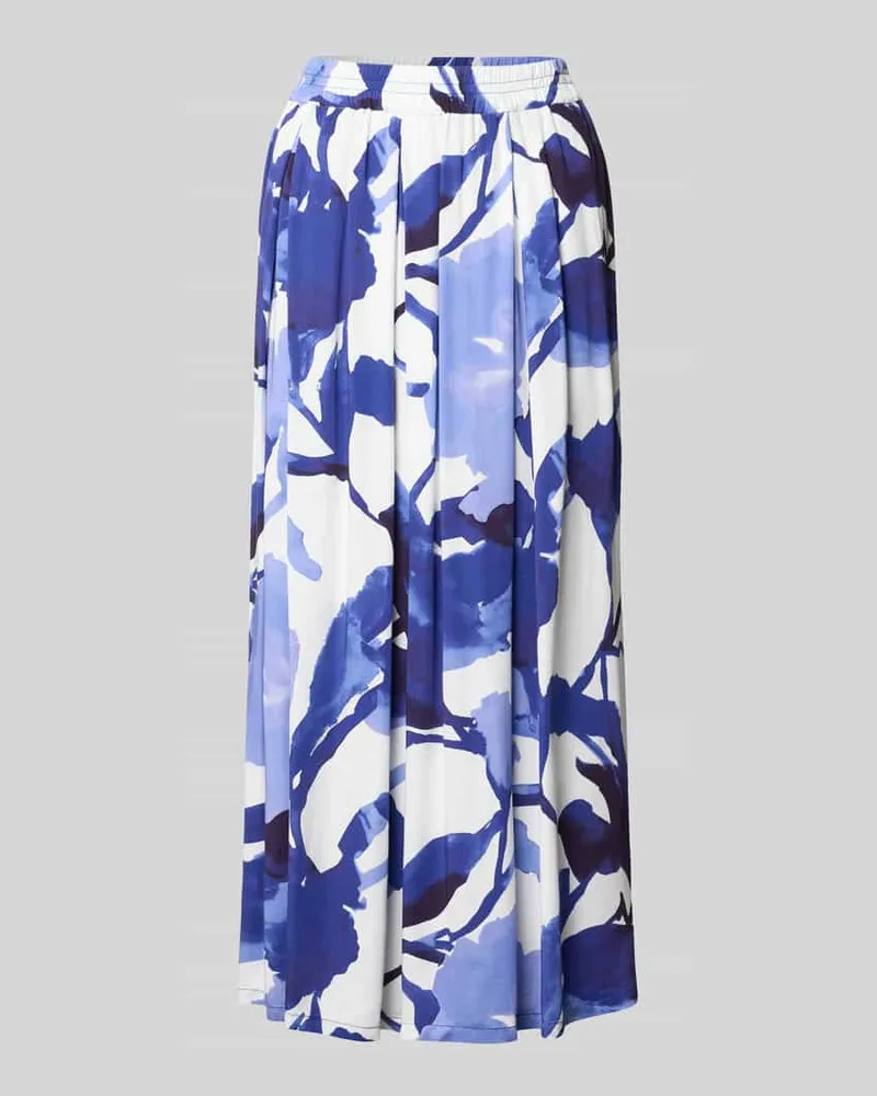Betty Barclay Midirock aus reiner Viskose mit floralem Allover-Print Royal