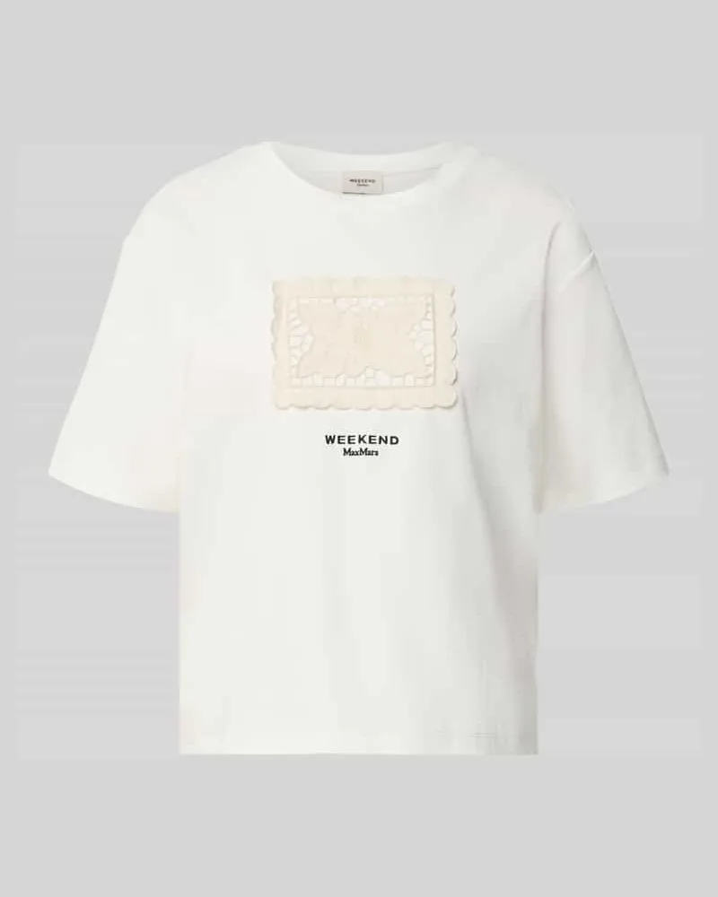 Max Mara Boxy Fit T-Shirt aus reiner Baumwolle Modell 'SALA Weiss