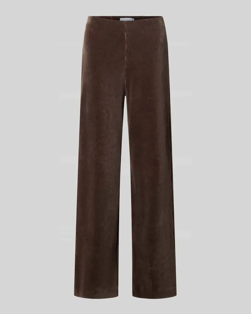 RAFFAELLO ROSSI  Regular Fit Cordhose aus Baumwoll-Mix Modell 'ELAINE Mittelbraun