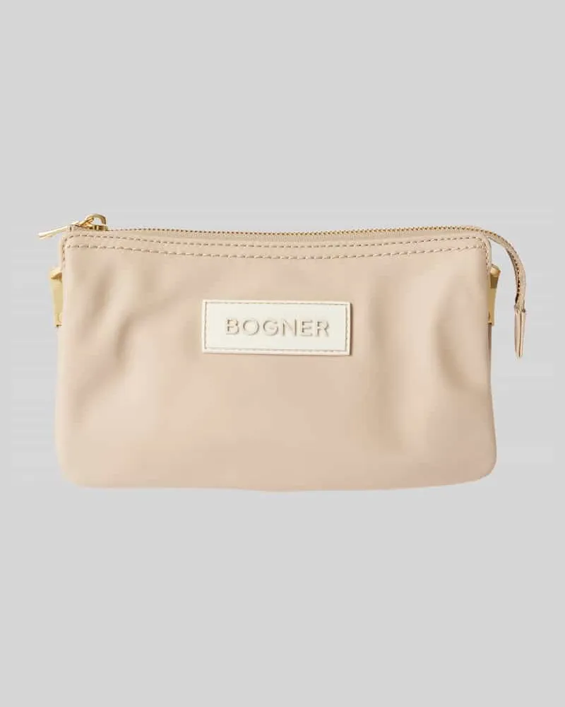 Bogner Handtasche mit Label-Badge Modell 'saxon taja Sand