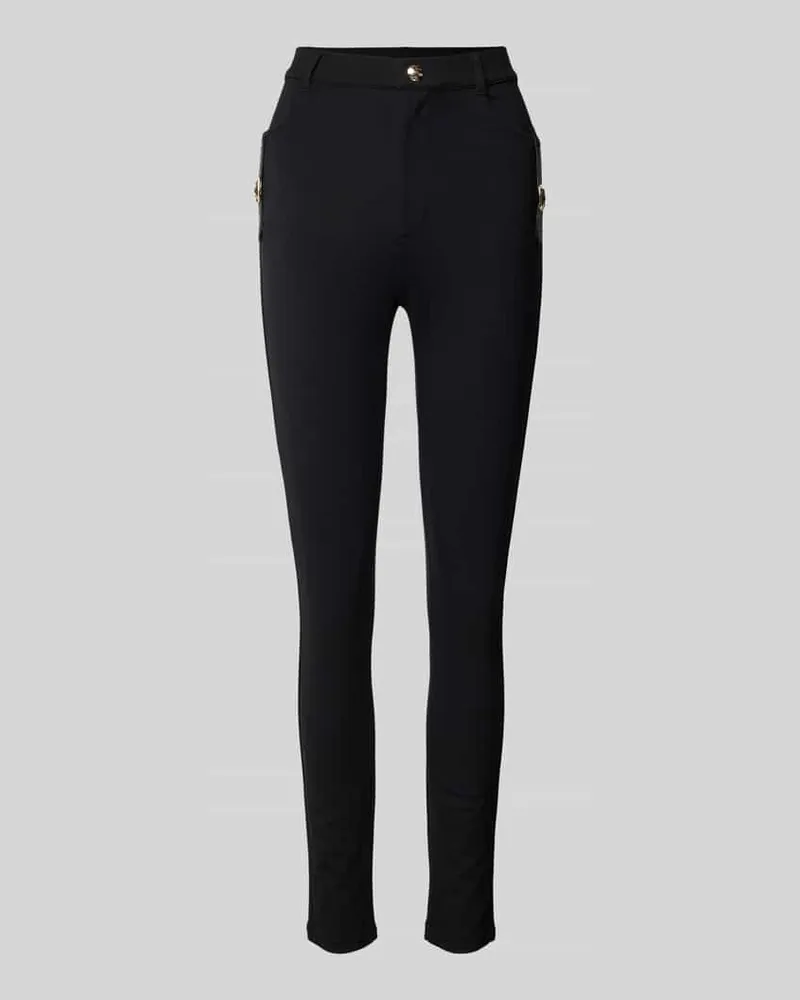 Liu Jo Skinny Fit Jeggings mit Applikationen Black