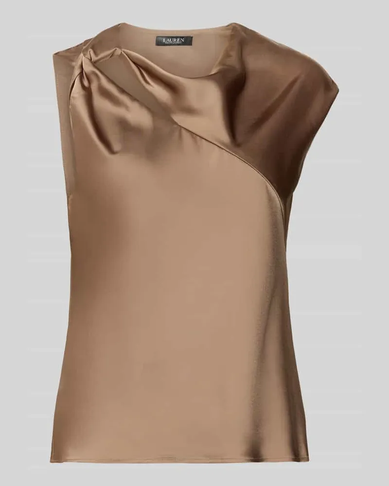 Ralph Lauren Regular Fit Bluse mit Cut-Out Modell 'Olindo Taupe