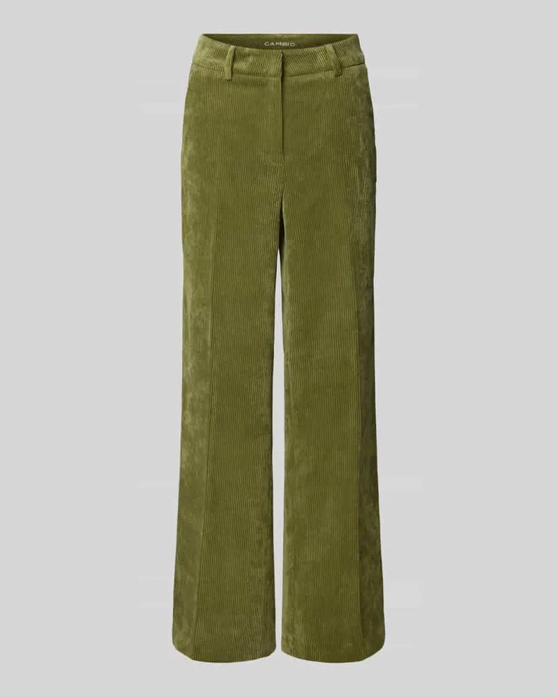 Cambio Wide Fit Cordhose mit Bügelfalten Modell 'Amelie Gruen
