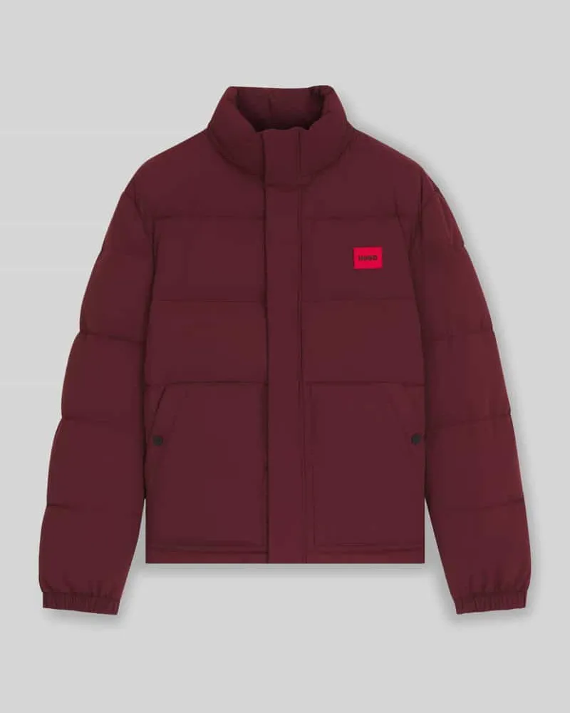 HUGO BOSS Regular Fit Steppjacke mit Stehkragen Modell 'BALTO2541 Bordeaux