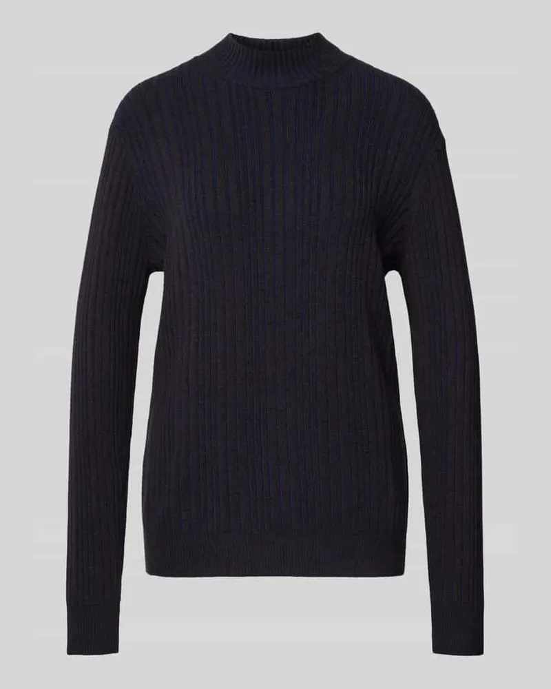 cinque Strickpullover mit gerippten Abschlüssen Modell 'MENSO Dunkelblau