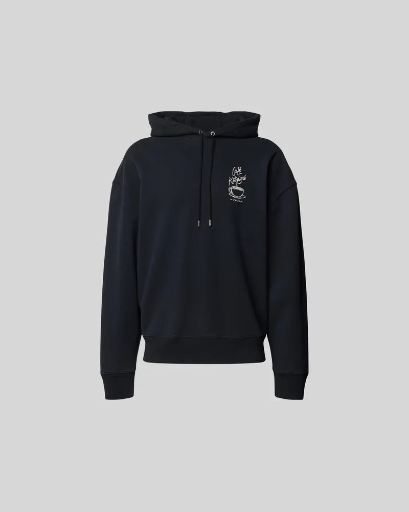 Kitsuné Hoodie mit elastischem Bund Black