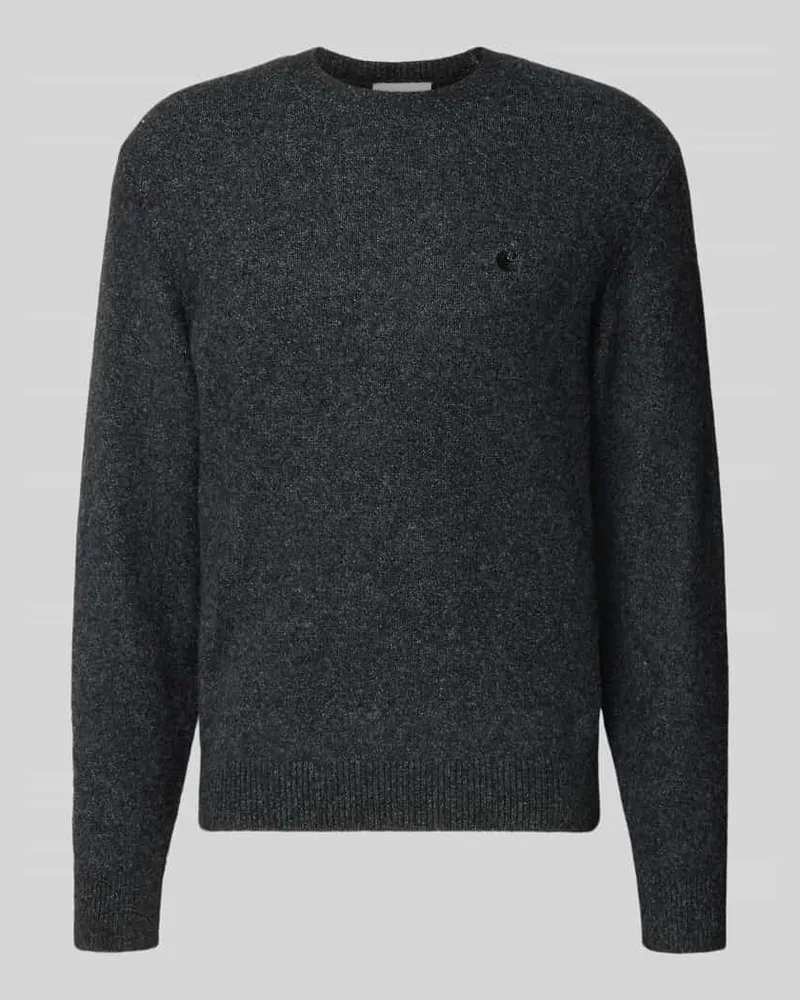 Carhartt WIP Strickpullover mit Logo-Stitching Modell 'CURTIS Black