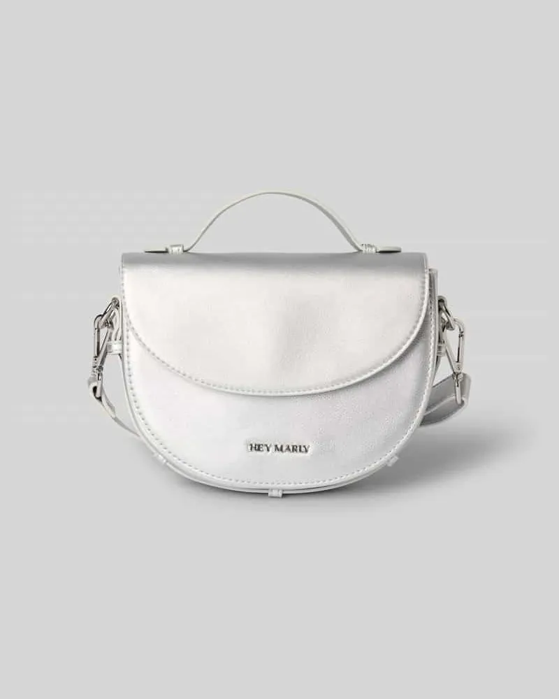 Hey Marly Handtasche mit Label-Applikation Modell 'Soul Sister Silber
