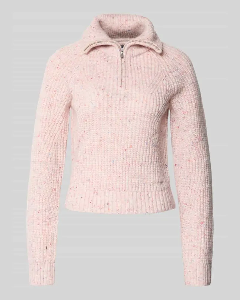 Tommy Hilfiger Regular Fit Troyer mit Wollanteil Modell 'NEP Ecru