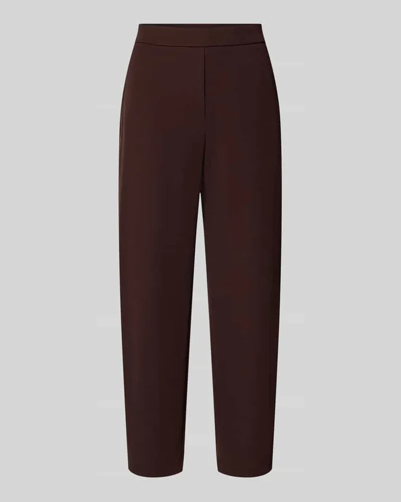 RAFFAELLO ROSSI  Regular Fit Barrel Leg Hose mit Label-Detail Modell 'PHIBI Dunkelbraun