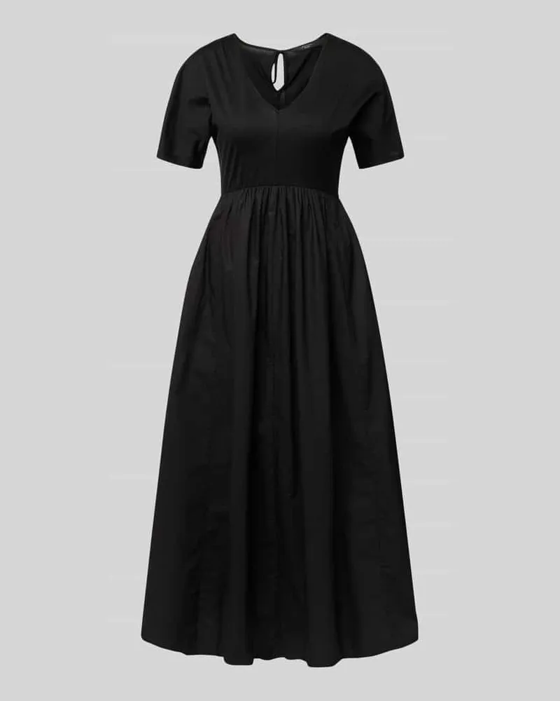 Max Mara Maxikleid mit V-Ausschnitt Modell 'BRONZO Black