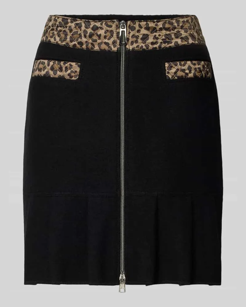 Marc Cain Regular Fit Rock aus Schurwoll-Mix Black