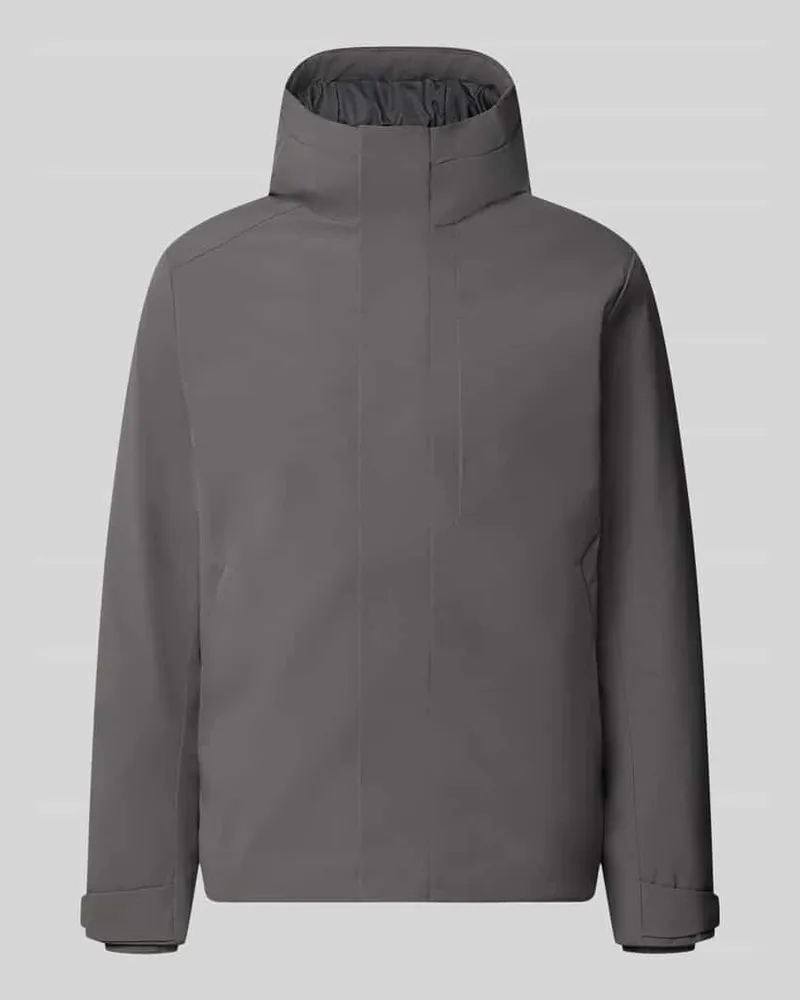 Jack & Jones Jacke mit verdecktem Reißverschluss Modell 'KEEN Hellgrau