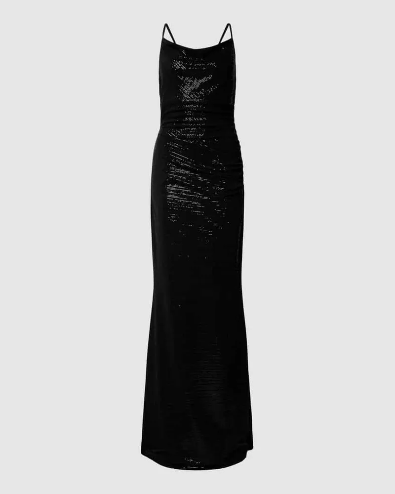 Swing Abendkleid mit Allover-Paillettenbesatz Black