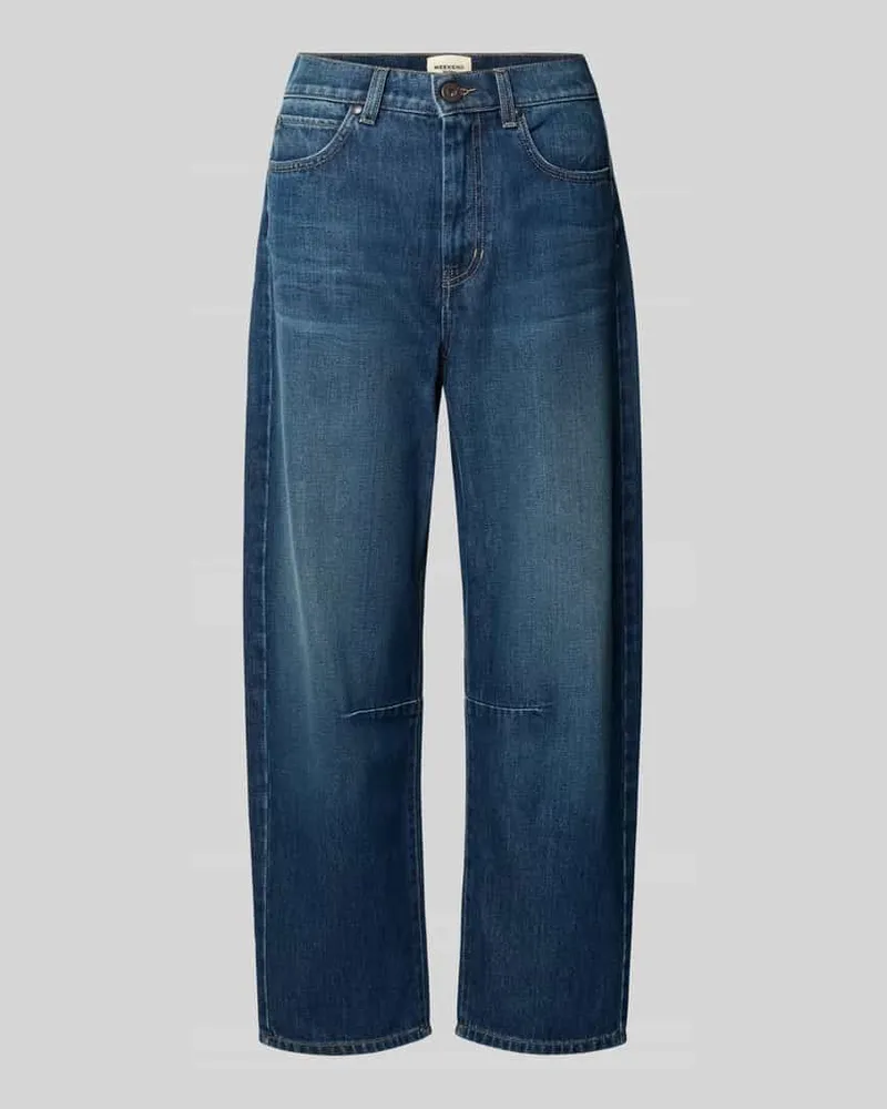 Max Mara Regular Fit Barrel Jeans aus reiner Baumwolle Modell 'CADUCA Dunkelblau