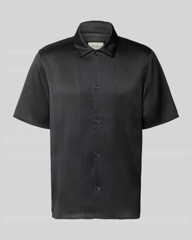 LES DEUX Regular Fit Freizeithemd mit Kentkragen Modell 'Hector Black