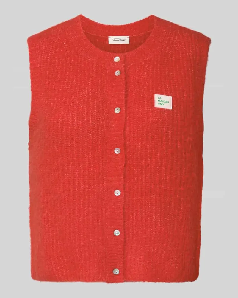 American Vintage Weste in Strick-Optik Rot
