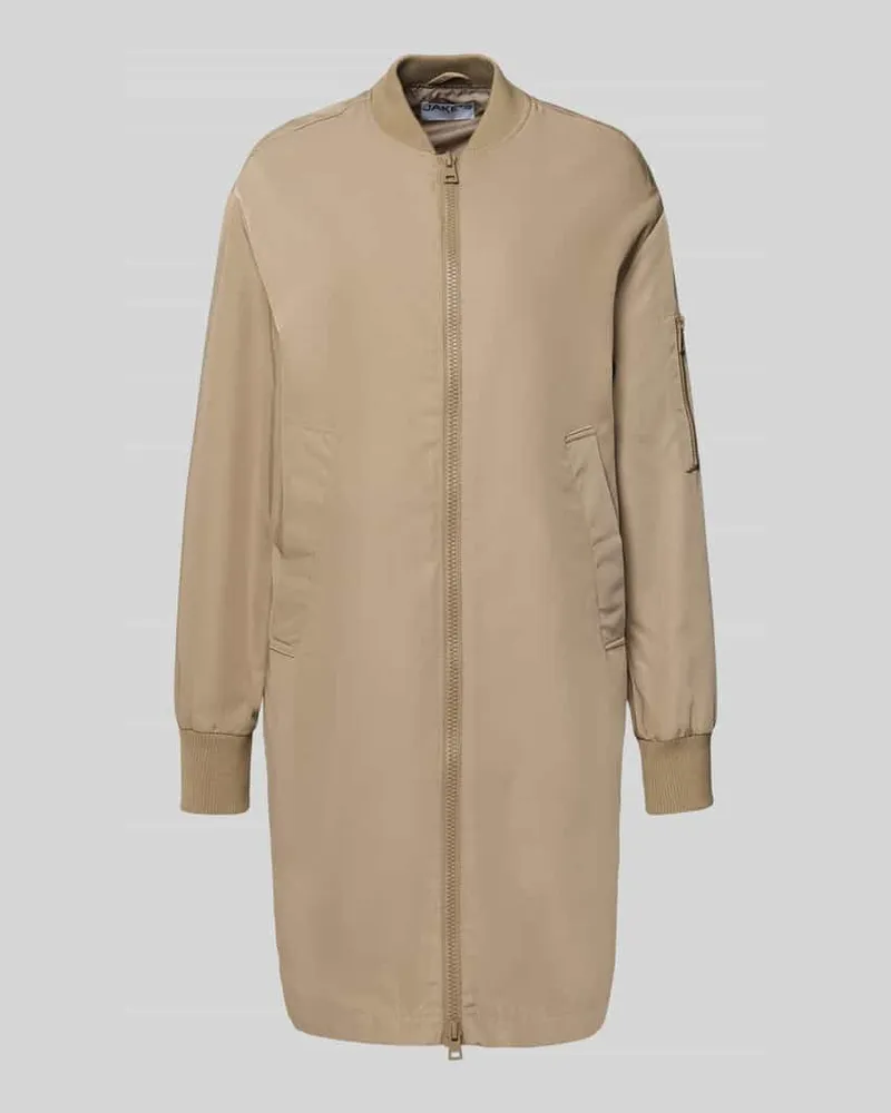 JAKE*S Mantel mit elastischen Ärmelabschlüssen Taupe