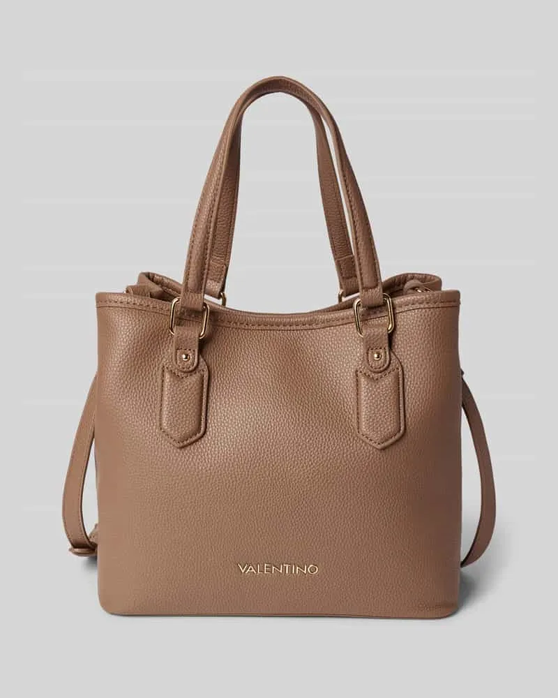 Valentino Garavani Shoulder Bag mit Logo-Applikation Modell 'Brixton Taupe