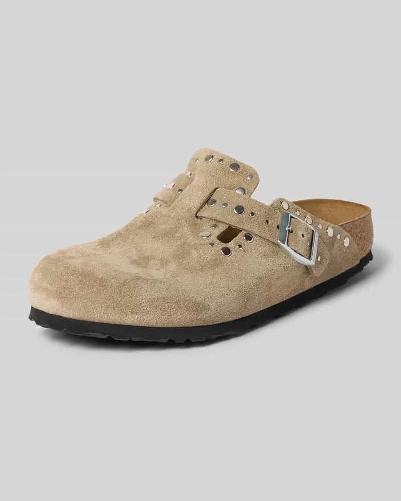 Birkenstock Clogs mit Nieten Modell 'Boston Rivet Taupe