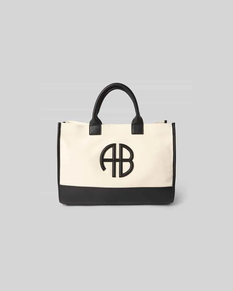 Anine Bing Tote Bag mit Logo-Detail Beige