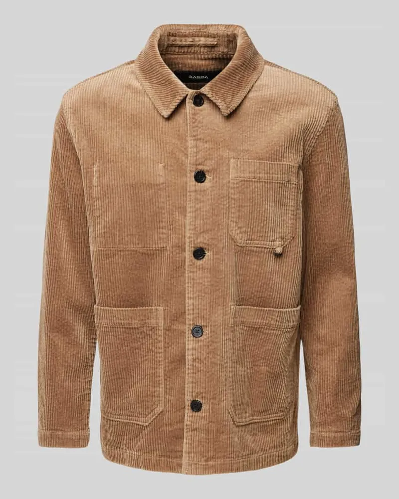 GABBA Regular Fit Hemdjacke in Cord-Optik Modell 'LIBERE Sand