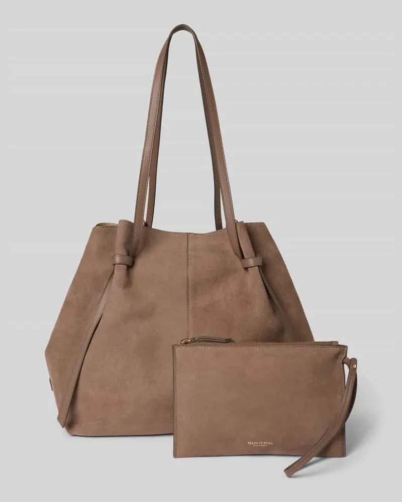 Marc O'Polo Shopper aus echtem Kalbsleder Hellbraun