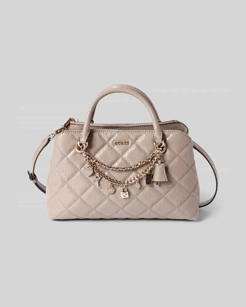 Guess Handtasche in Leder-Optik Modell 'Libby Taupe