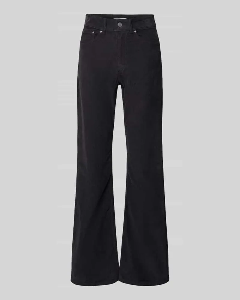 Pepe Jeans Flared Cordhose aus Baumwoll-Mix Modell 'WILLA Black