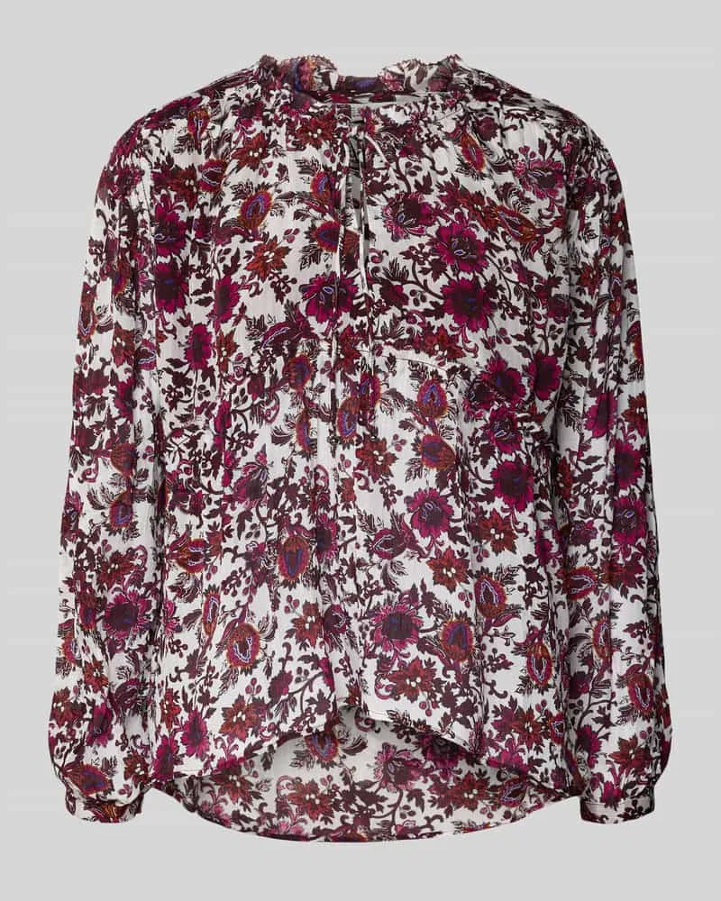 Pepe Jeans Oversized Langarmbluse aus reiner Viskose Modell 'LUCILA Rot