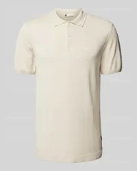 G-STAR RAW Poloshirt aus reiner Viskose mit Logo-Stitching Offwhite