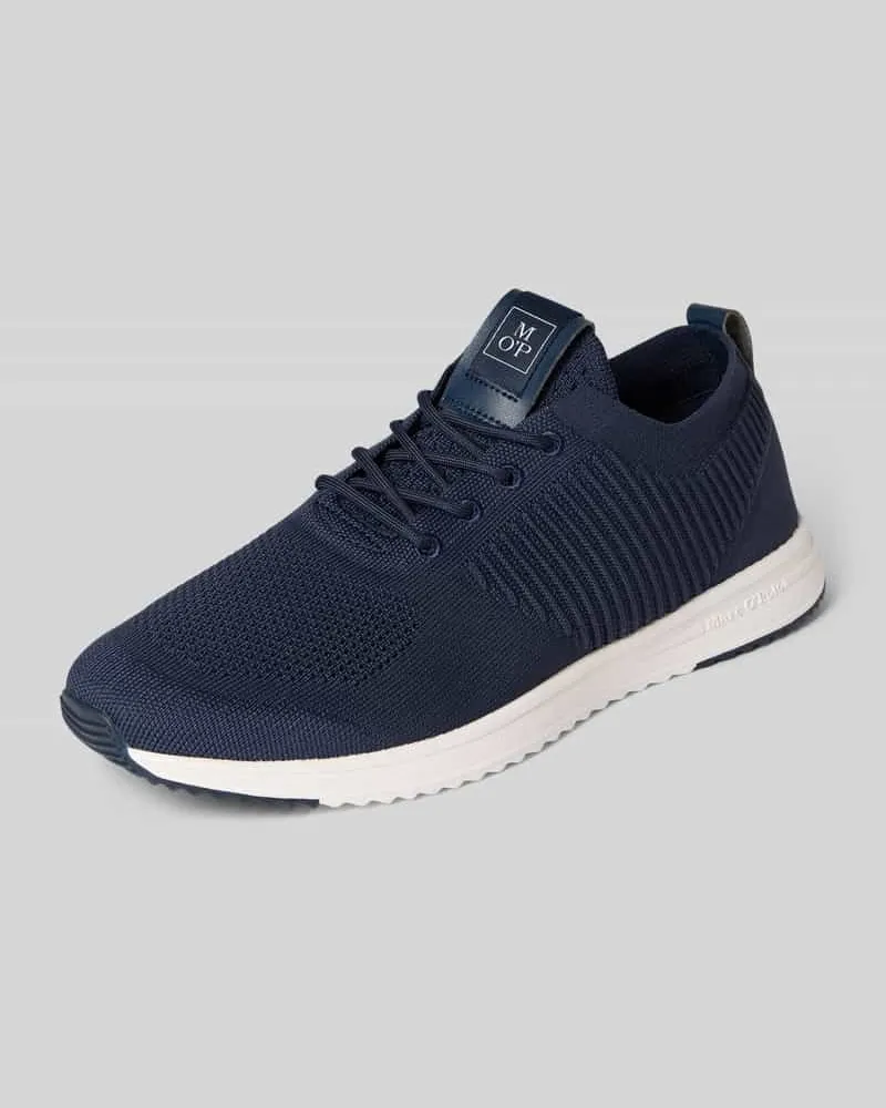 Marc O'Polo Low Top Sneaker mit strukturierter Stretch-Oberfläche Dunkelblau