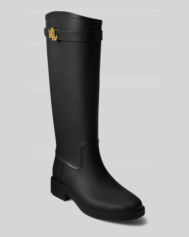 Ralph Lauren Gummistiefel mit Logo-Detail Black