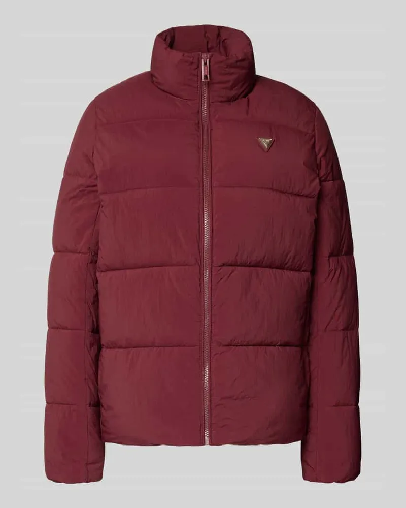 Guess Steppjacke mit Label-Applikation Modell 'NEW CLAUDIA Bordeaux