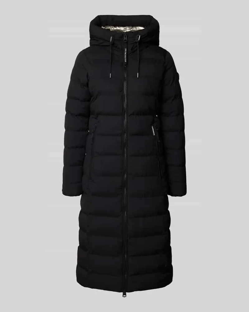 khujo Regular Fit Steppmantel mit Zweiwege-Reißverschluss Modell 'Gamp Black