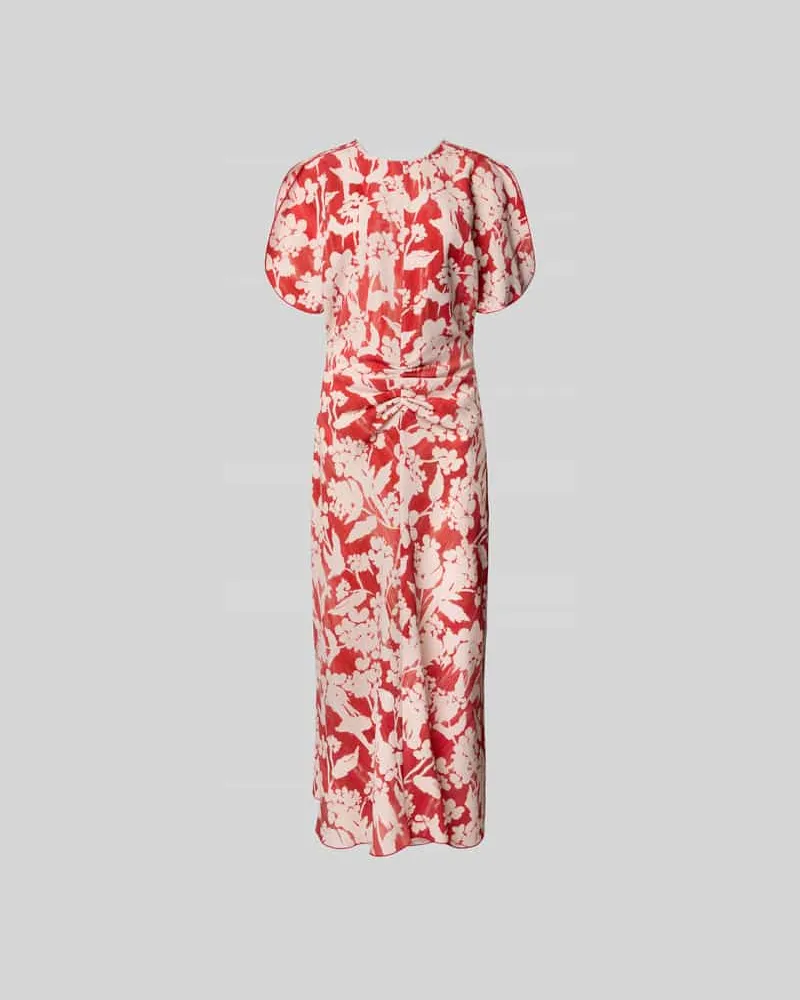 Victoria Beckham Midikleid mit Rundhalsausschnitt Rot