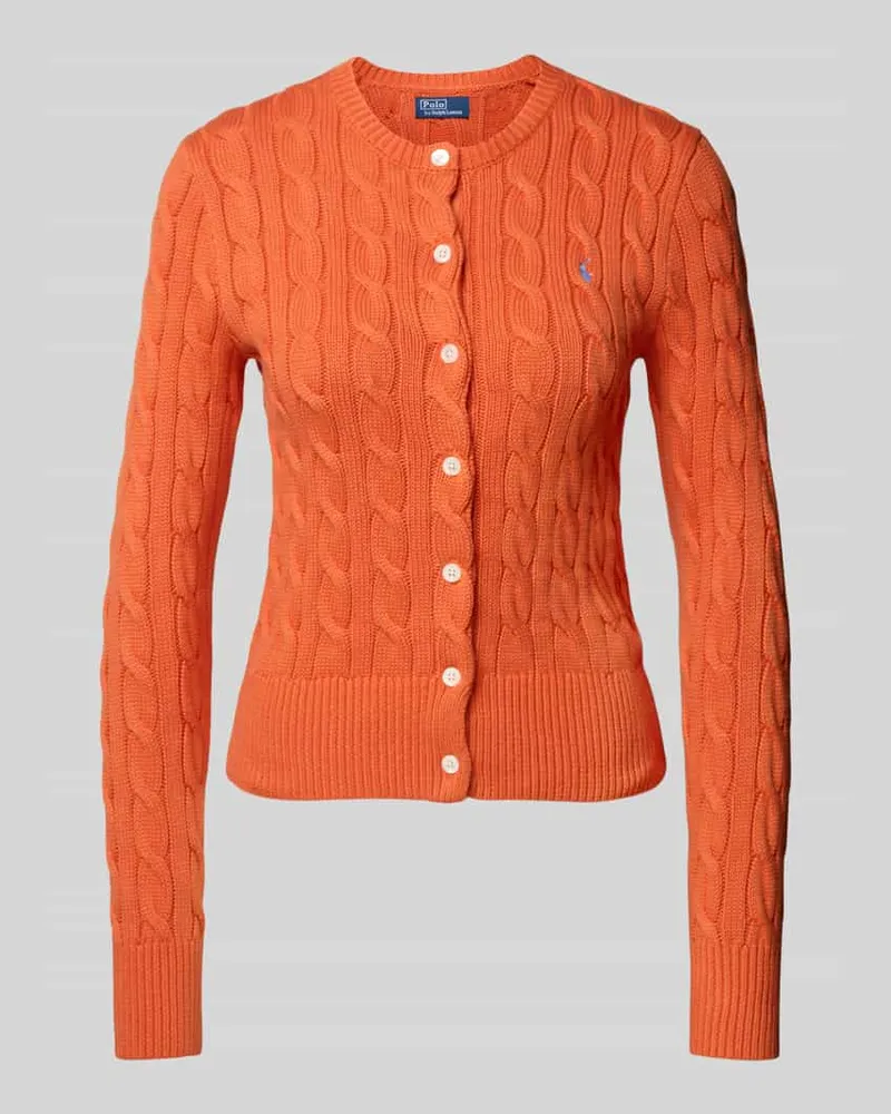 Ralph Lauren Strickjacke mit Knopfleiste Orange