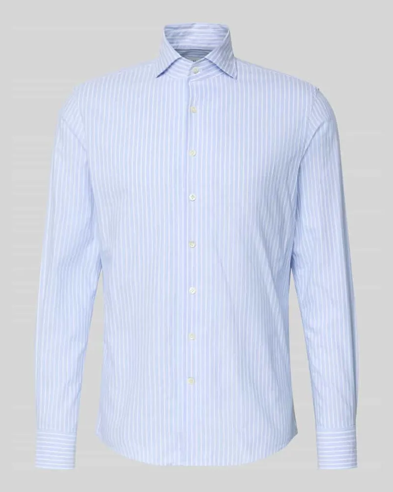 Profuomo Slim Fit Freizeithemd aus reiner Baumwolle Modell 'Oxford Hellblau