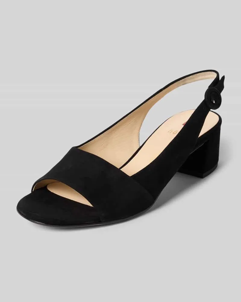 Högl Midheels aus Leder mit Blockabsatz Black