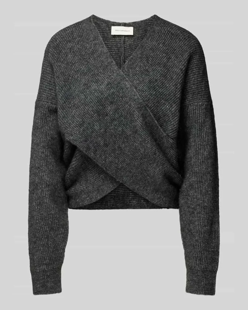 MOSS COPENHAGEN Strickpullover in Wickel-Optik Modell 'Zinelle Hope Anthrazit