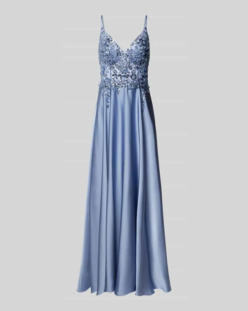 Laona Abendkleid mit Spitzenbesatz Hellblau